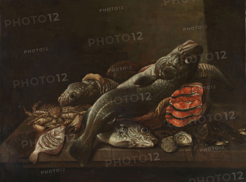 Still Life with Fish, 1645-1681. Creator: Isaac van Duynen.