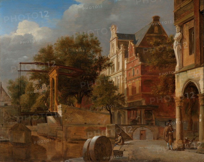 The Drawbridge, 1660-1672. Creator: Jan van der Heyden.