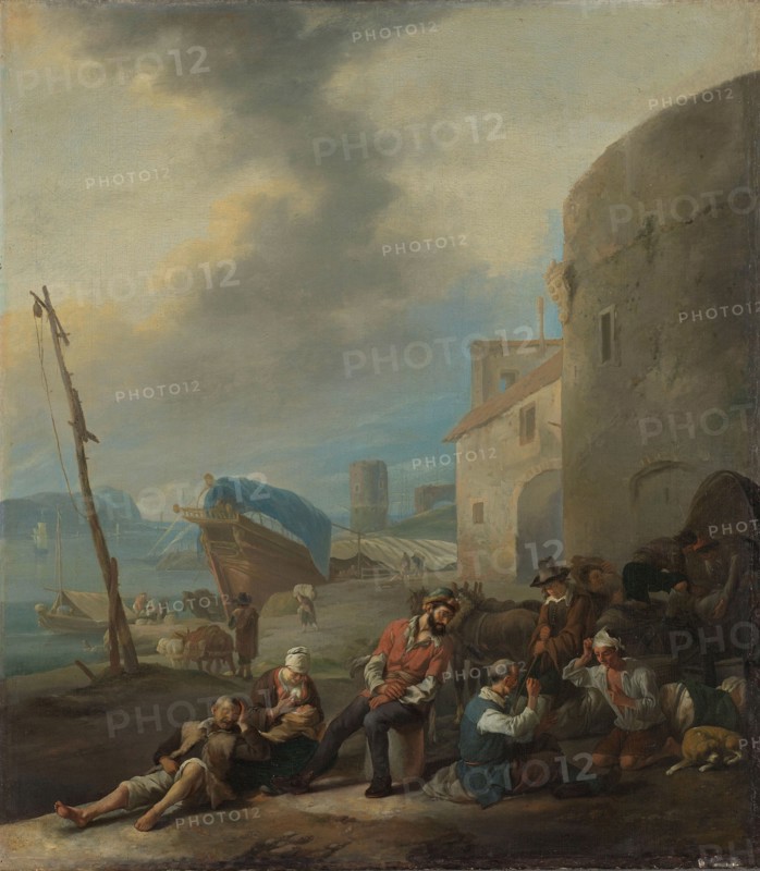 Italian Harbor, 1650-1674. Creator: Johannes Lingelbach.