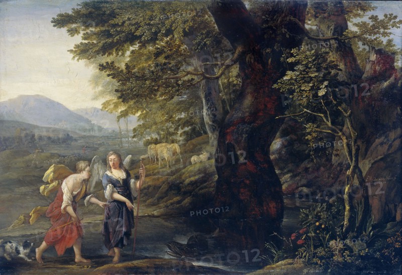 Tobias and the angel, 1690. Creator: Eglon Hendrik van der Neer.