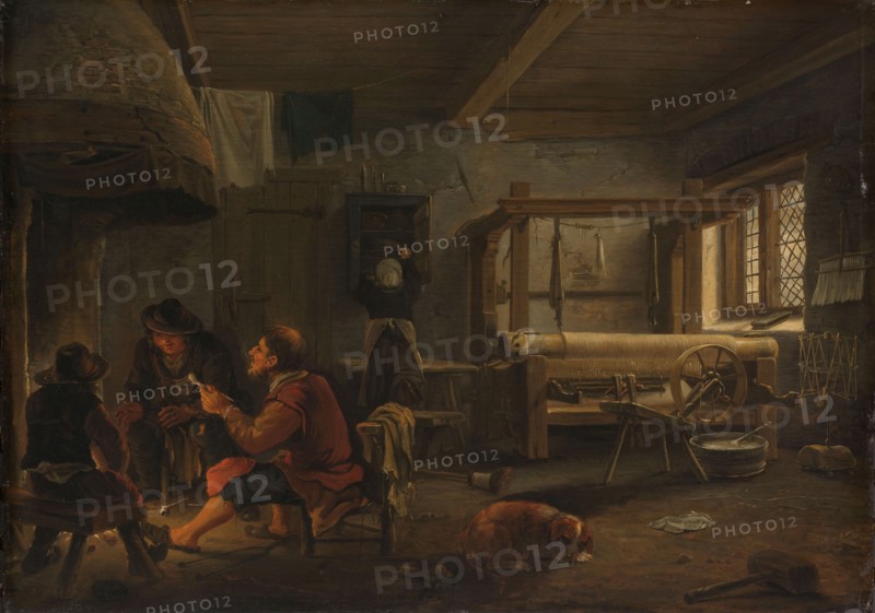 A Weaver's Workshop, 1652. Creator: Johannes Dircksz. van Oudenrogge.