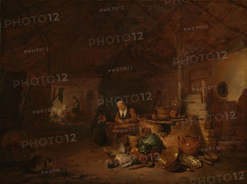 Interior of a barn, 1646. Creator: Egbert van der Poel.