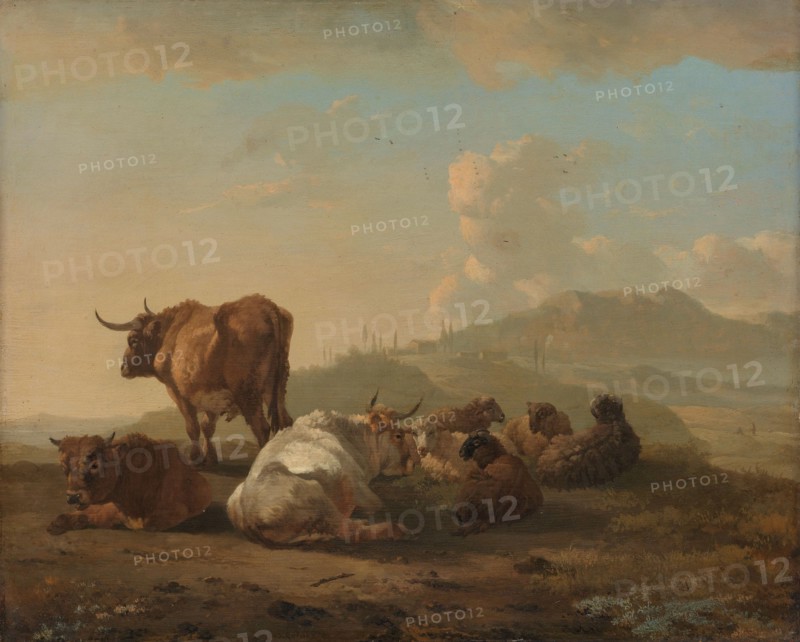Resting herd, 1650-1694. Creator: Willem Romeyn.