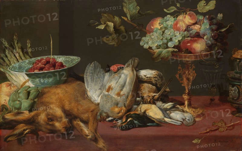 Still Life with Dead Game, Fruit and Vegetables, c.1616-c.1620. Creator: Frans Snyders.