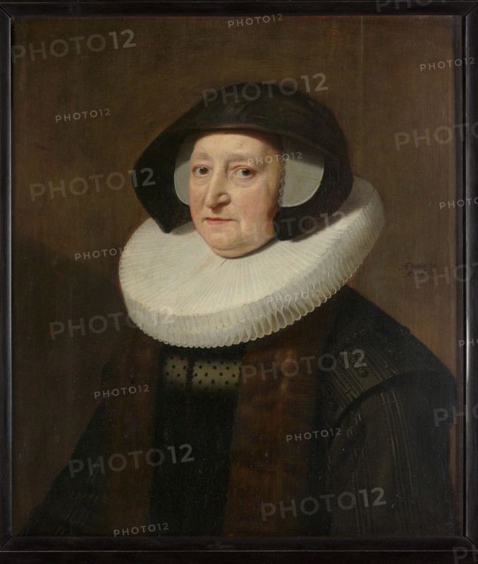 Portrait of Maria Petitpas (?-1640), 1637. Creator: Workshop of Michiel Jansz van Mierevelt.