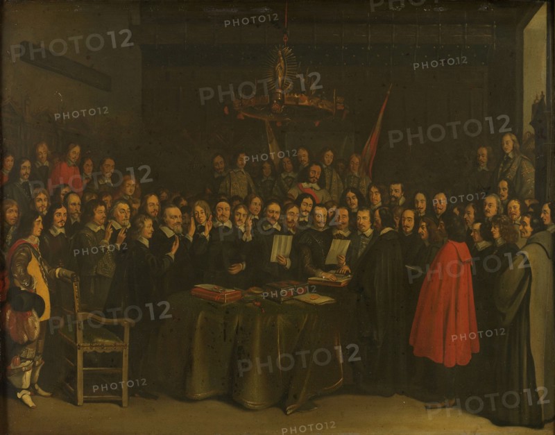 Ratification of the Peace of Münster between Spain and the Dutch Republic in the Town...15 May 1648. Creator: Unknown.