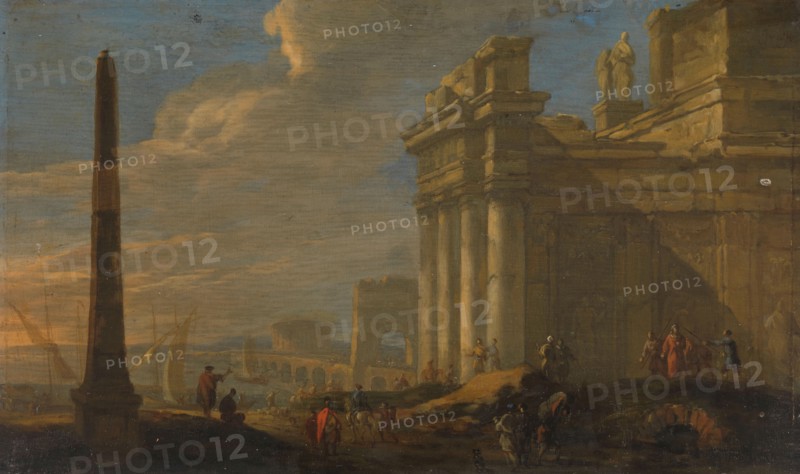 Italian harbor view, 1650-1689. Creator: Jacob van der Ulft.