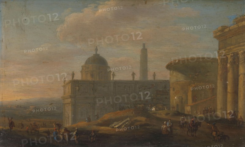 Italian city view, 1650-1689. Creator: Jacob van der Ulft.
