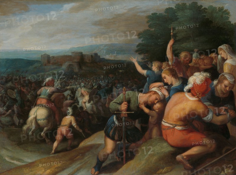 The Batavians Surround the Romans at Vetera, 1600-1613. Creator: Otto Van Veen.