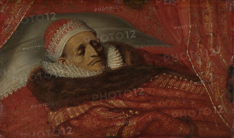 Stadtholder Prince Maurice Lying in State, c.1625. Creator: Adriaen van de Venne.