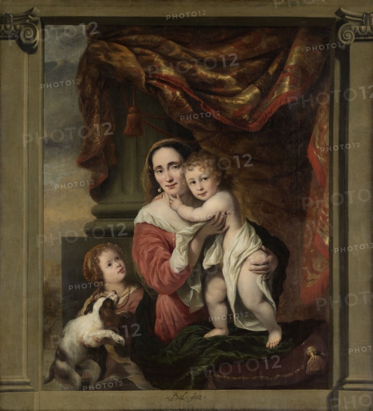 Caritas: Joanna de Geer (1629-1691) with her Children Cecilia Trip (1660-1728)..., 1662-1669. Creator: Ferdinand Bol.