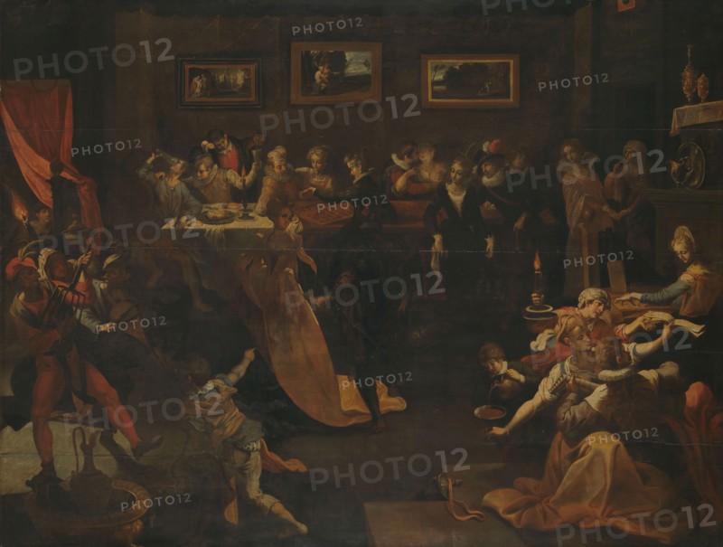 Night Banquet and Masquerade, 1580-1630. Creator: Joos van Winghe.