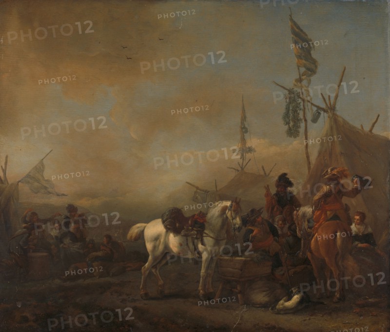 An Army Camp, c.1662-c.1664. Creator: Philips Wouwerman.
