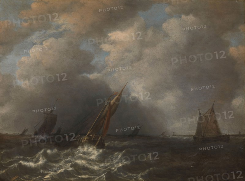 Storm on the Meuse River, 1668. Creator: Hendrik Martensz. Sorgh.