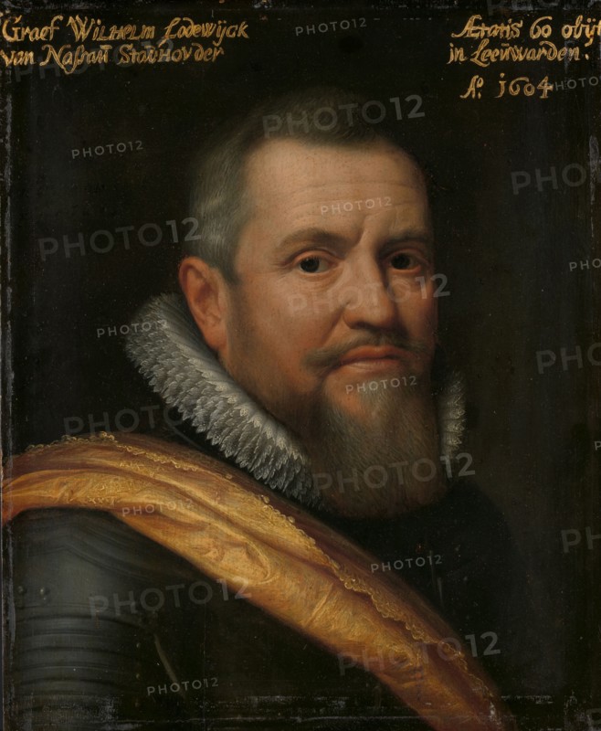 Portrait of Willem Lodewijk (1560-1620), Count of Nassau, Nicknamed in Frisian..., 1609. Creator: Workshop of Michiel Jansz van Mierevelt.