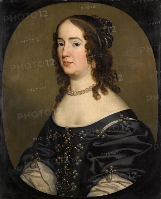 Portrait of Amalia van Solms (1602-75), in or after c.1651. Creator: Workshop of Gerard van Honthorst.
