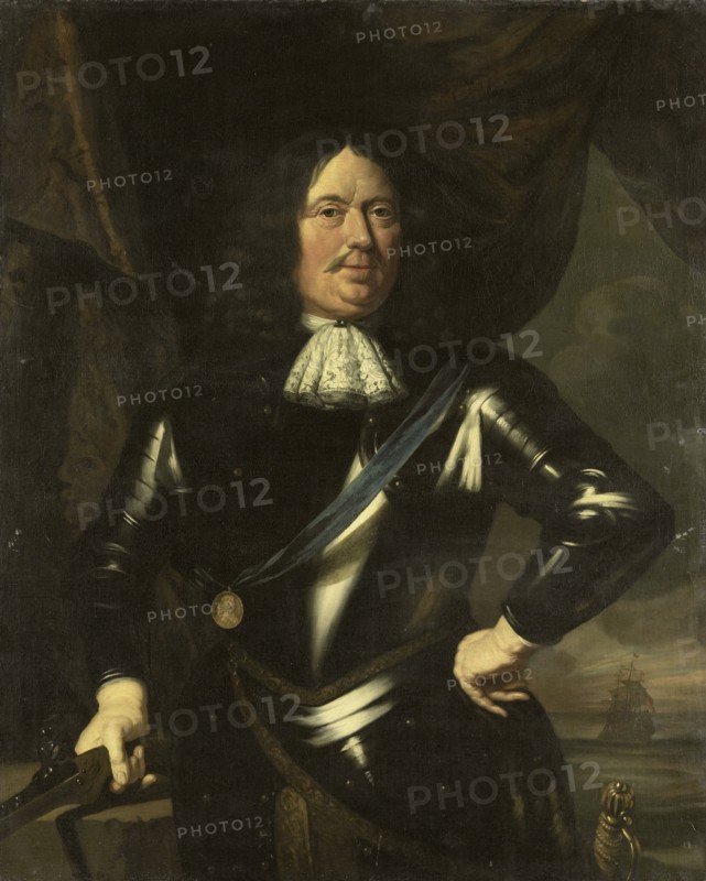 Portrait of an Admiral, possibly Adriaen Banckert, Vice-Admiral of Zeeland, c.1670. Creator: Unknown.