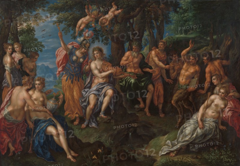 The Contest between Apollo and Pan, c.1600-c.1615. Creator: Hendrik de Clerck.