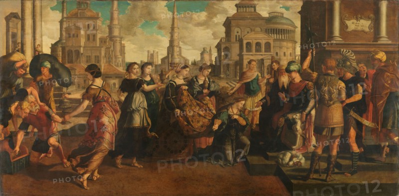 Solomon and the Queen of Sheba, c.1540-c.1545. Creator: Circle of Jan van Scorel.