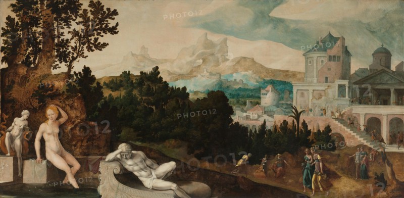 Landscape with Bathsheba, c.1540-c.1545. Creator: Jan van Scorel.