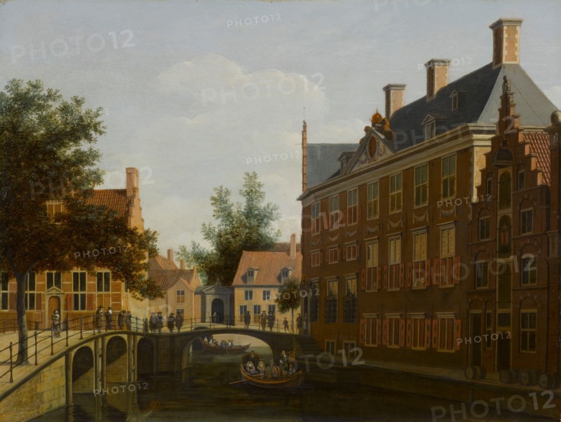 The Oude Zijds Herenlogement (Gentlemen's Hotel) in Amsterdam, 1660-1680. Creator: Gerrit Berckheyde.
