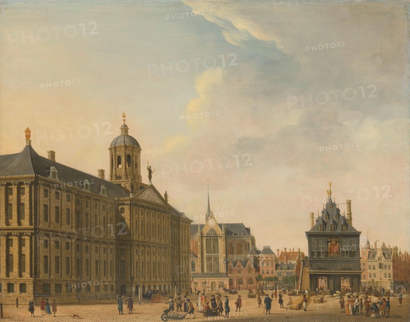 View of the Dam in Amsterdam, c.1750-c.1781. Creator: Jan Ekels the Elder.