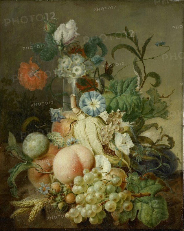 Still Life with Flowers and Fruit, 1800-1808. Creator: Jan Evert Morel.