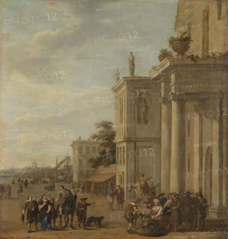 Italian marketplace, 1650-1689. Creator: Jacob van der Ulft.