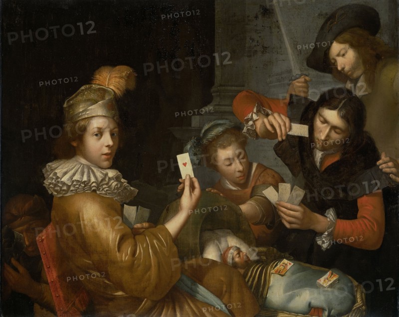 The Card Game on the Cradle: Allegory, 1643-1683. Creator: Johannes van Wijckersloot.
