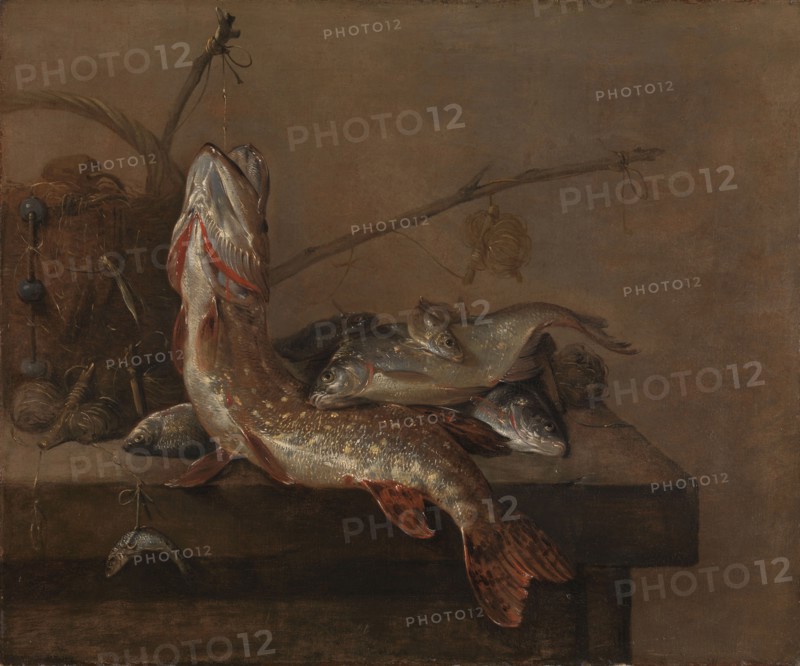 Still life with fish, 1648-1672. Creator: Pieter van Noort.