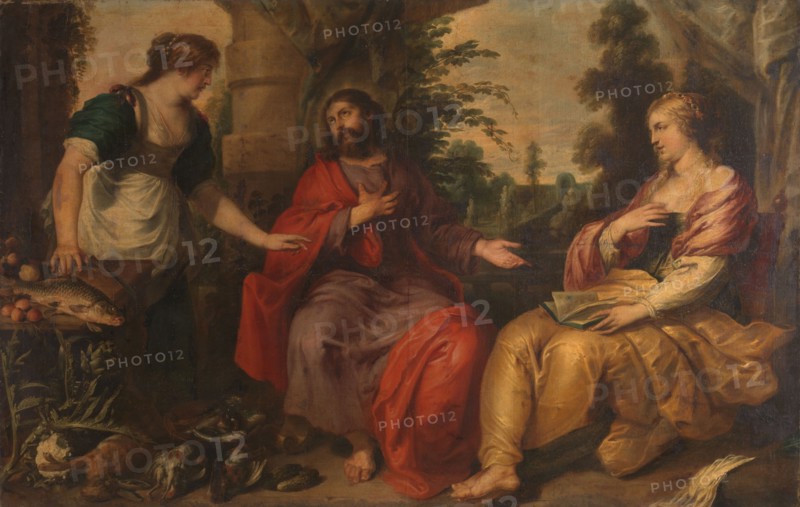Christ with Martha and Mary, c.1630-c.1634. Creator: Vincent Malo.