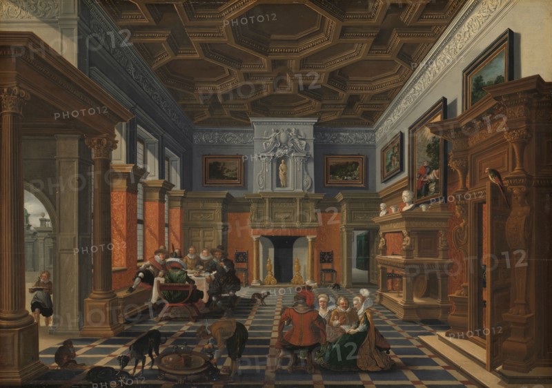 Interior with a Company, c.1622-c.1624. Creator: Bartholomeus van Bassen.