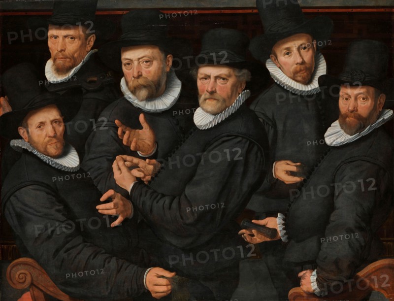 Six Wardens of the Drapers’ Guild, 1599. Creator: Pieter Pietersz. the elder.
