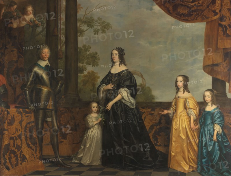 Frederick Henry, his Consort Amalia of Solms, and their Three Youngest Daughters, c.1647. Creator: Gerrit van Honthorst.