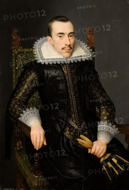 Portrait of a Man, possibly Walterus Fourmenois (1596-1653), 1620. Creator: Salomon Mesdach.