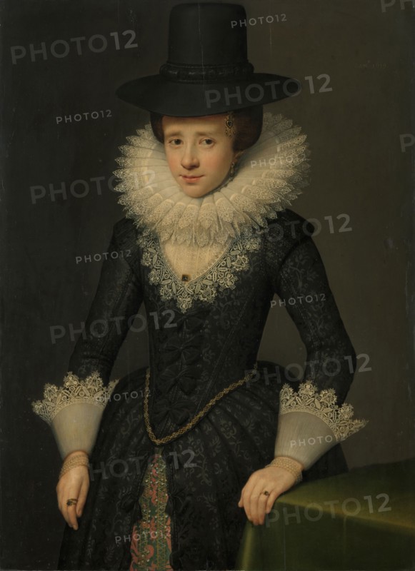 Portrait of Anna Boudaen Courten (1599-1622), 1619. Creator: Salomon Mesdach.