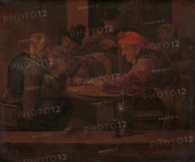 Men Playing Cards in a Tavern, c.1660-c.1680. Creator: Daniel Boone.