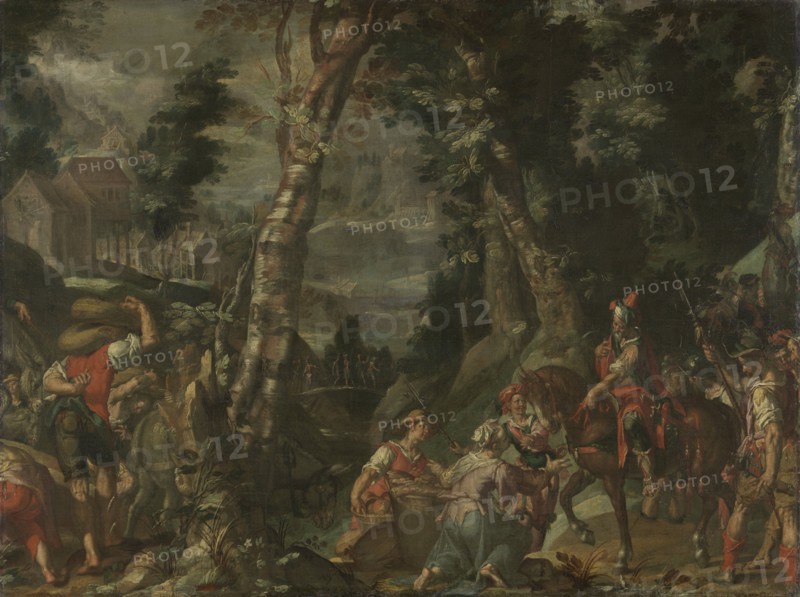 Meeting between David and Abigail, 1597. Creator: Joachim Anthonisz Wtewael.