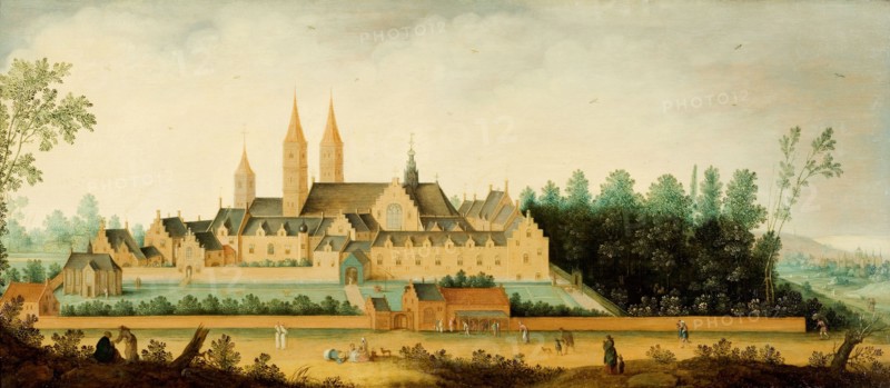 View of the Abbey of Egmond-Binnen, 1638. Creator: Claes Jacobsz van der Heck.