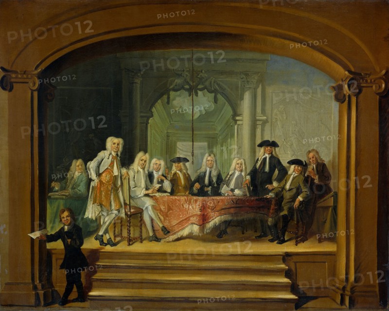 Regents of the Aalmoezeniersweeshuis Orphanage in Amsterdam, 1729, 1729. Creator: Cornelis Troost.