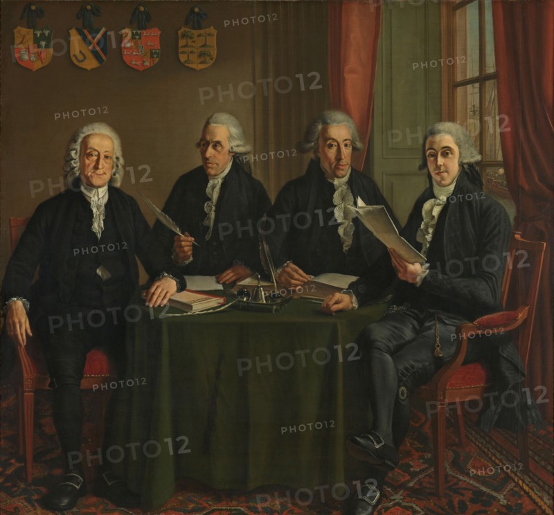 The Four Chief Commissioners of the Amsterdam Harbor Works, 1791-1795. Creator: Wybrand Hendriks.
