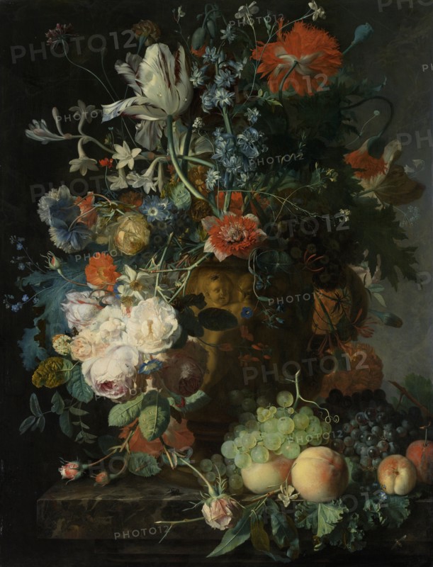 Still Life with Flowers and Fruit, c.1721. Creator: Jan van Huysum.
