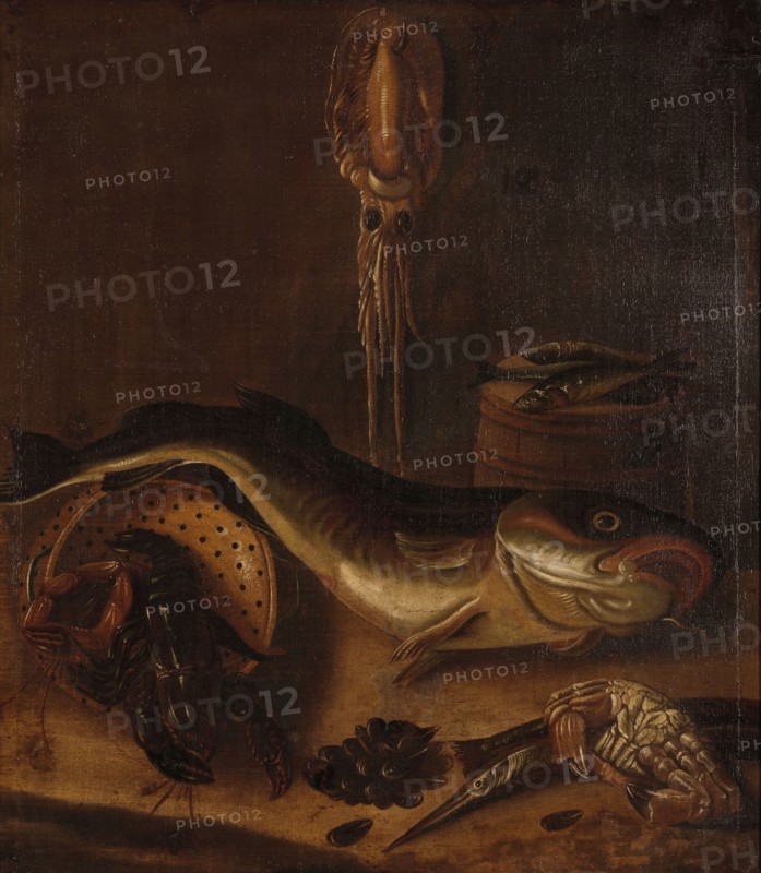 Still Life with Fish, 1625-1675. Creator: A van Doef.