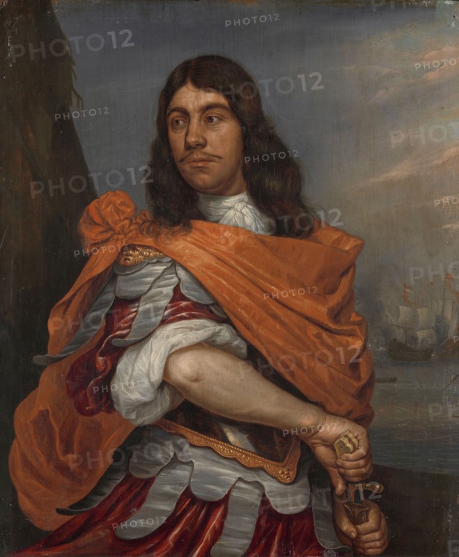 Portrait of Lieutenant-Admiral Cornelis Tromp in Roman Costume, 1650-1692. Creator: Abraham van Westervelt.