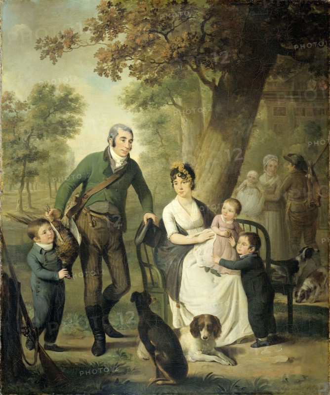 Jonkheer Gysbert Carel Rutger Reinier van Brienen van Ramerus...with his Wife and...Children, 1804.  Creator: Adriaan De Lelie.