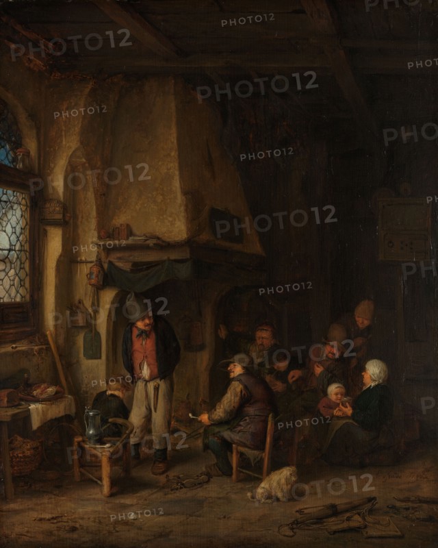 ‘The Skaters’: Peasants in an Interior, c.1656. Creator: Adriaen van Ostade.