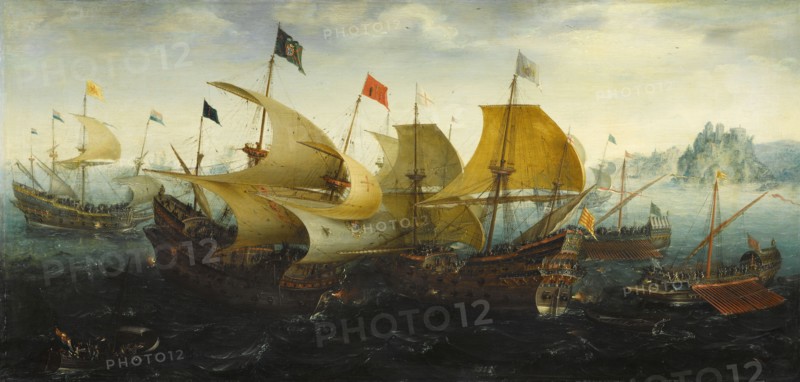 The Battle of Cadiz, 1608. Creator: Aert Anthonisz.