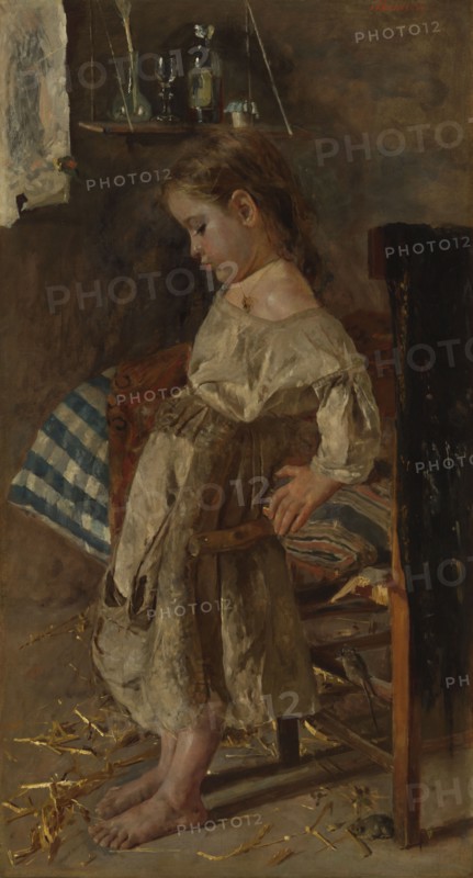 The poor child, 1880-1897. Creator: Antonio Mancini.