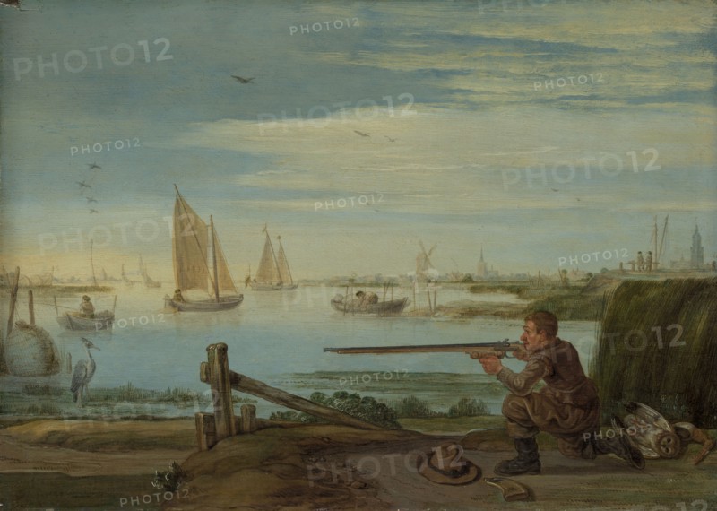 A Bird Hunter on a Riverbank, c.1625-c.1630. Creator: Arent Arentsz.