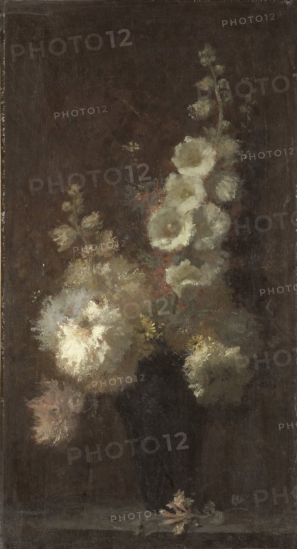 Still Life wit Flowers, 1870-1877. Creator: Auguste Jouve.